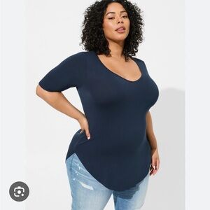 Torrid Navy Tunic Tee